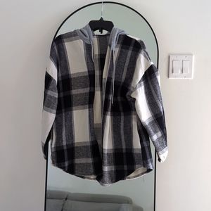 Juniors / women's Plaid Light Hooded Jacket